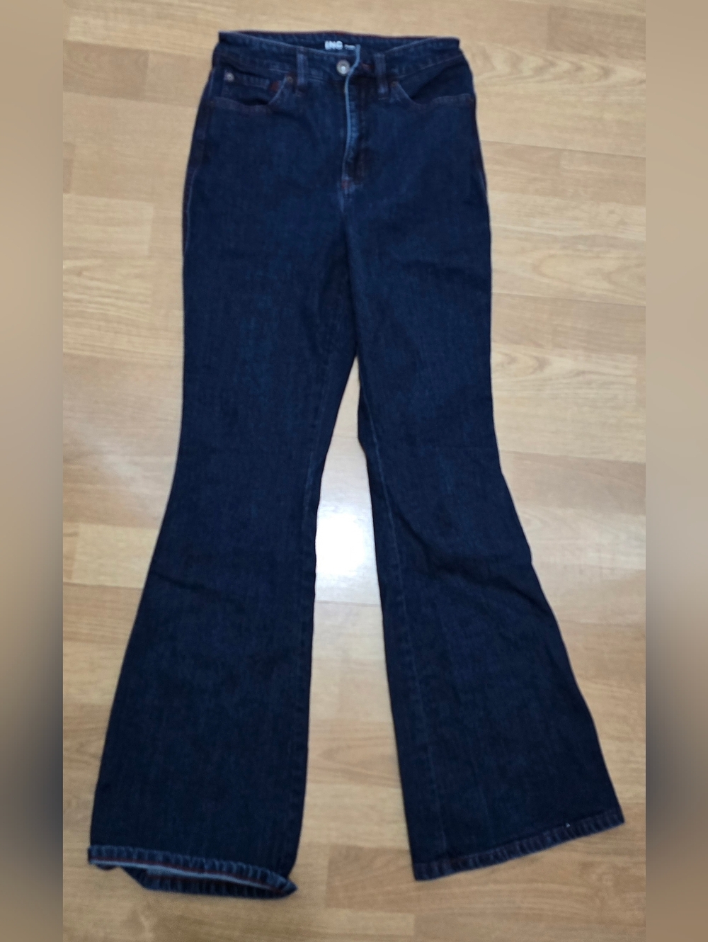 INC International Concepts Dark Blue High-Rise Flared Jeans